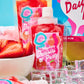 Thoughtfully Strawberry Daiquiri Party Set of 10 with Freezable Pouches and Funnel for Summer Drinks