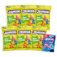JOYRIDE Sour Smacks - 3.5 oz 6-Pack Bundle with 2.5oz Glacial Peppermint Gum, Low Sugar, Low Calorie Snacks, Dye Free and Plant 
