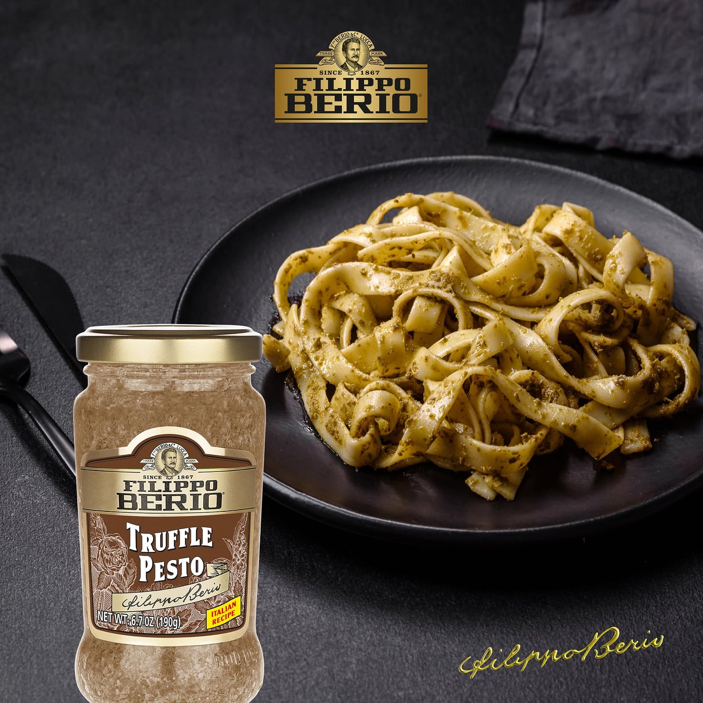 Filippo Berio Pesto, Truffle, 6.7 Ounce Glass Jar
