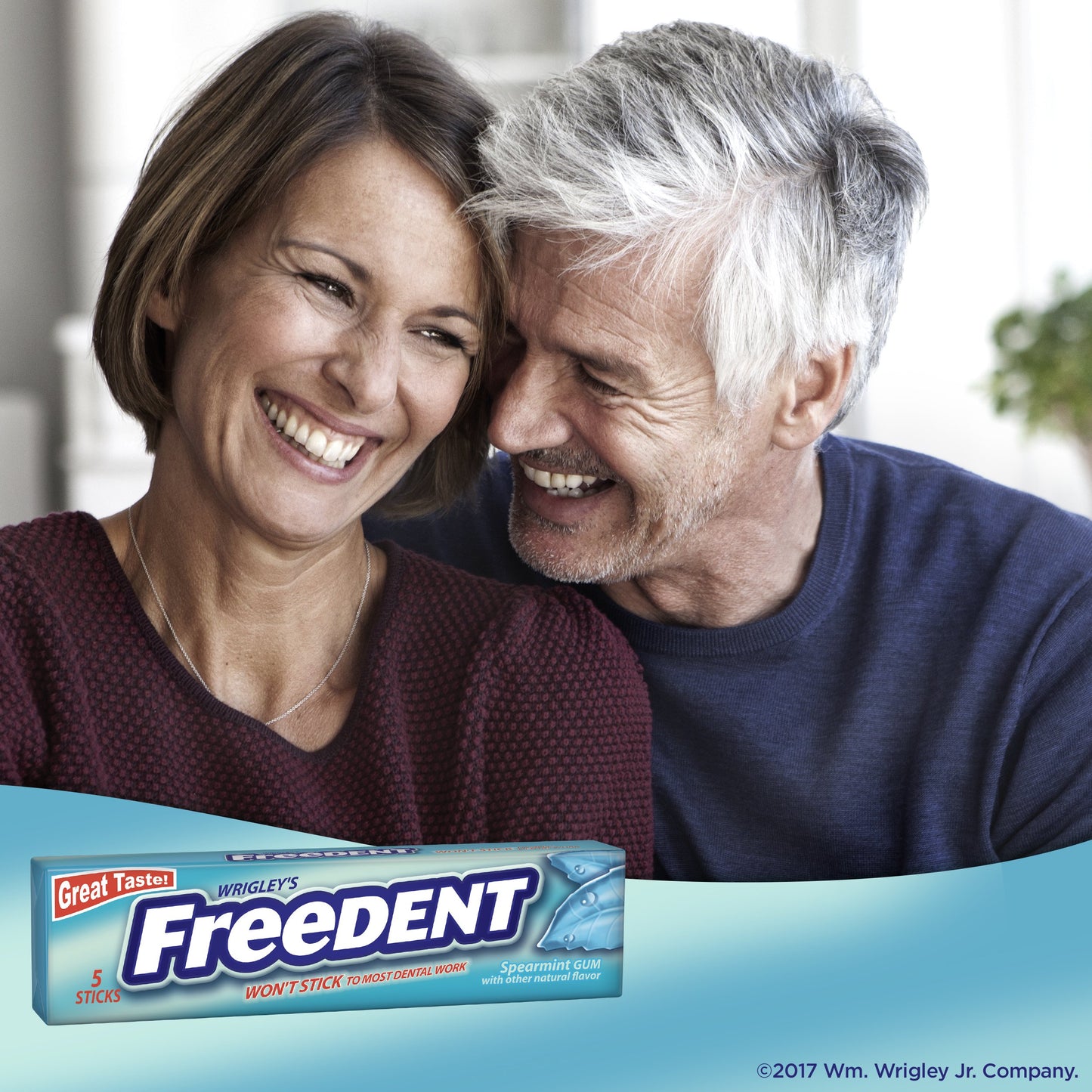 Wrigleys Freedent Spearmint Chewing Gum, 5 Pieces (8 Pack)