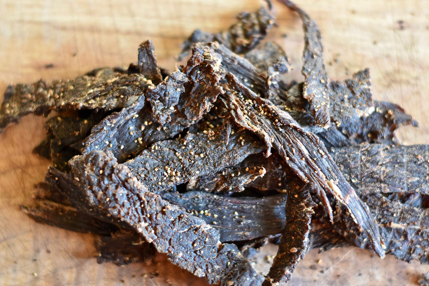 No Mans Land Black Pepper Beef Jerky High Protein Low Calorie Low Carb Beef Snack 16Oz Bag