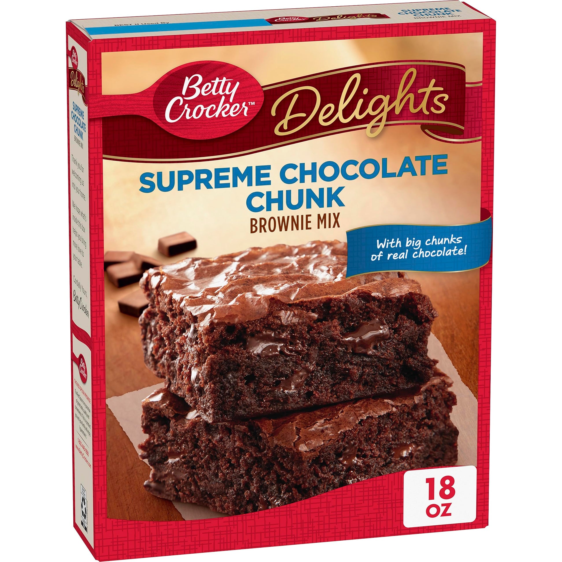 Betty Crocker Delights Supreme Chocolate Chunk Brownie Mix, 18 Oz.