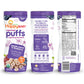 Happy Baby Organic Superfood Puffs Purple Carrot & Blueberry, 2.1 Ounce Canister Organic Baby Or Toddler Snacks, Crunchy Fruit &