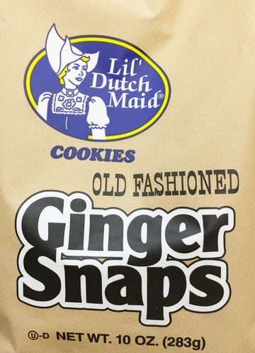 2 x 10oz Lil's Dutch Maid Old Fashioned Ginger Snaps Cookies (Two Bags per order)