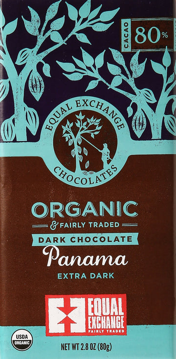 Equal Exchange Organic Dark Chocolate Panama Extra Dark, 2.8 Oz