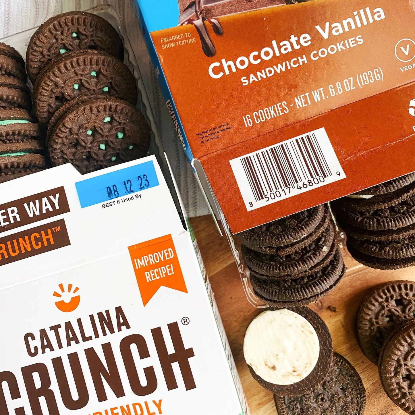 Catalina Crunch Keto Cookies Chocolate Vanilla Flavor - Low Carb, Low-Sugar Snacks - Pack Of 4