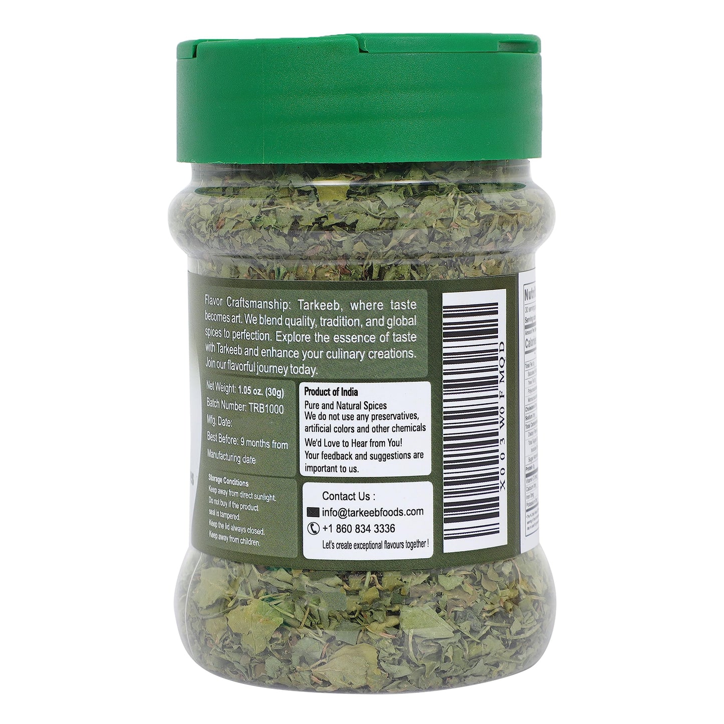 Tarkeeb Fenugreek Leaves Dried (Kasoori Methi) | All Natural | Salt-Free | Vegan | No Colors | Gluten Free | Non-Gmo | Indian Or