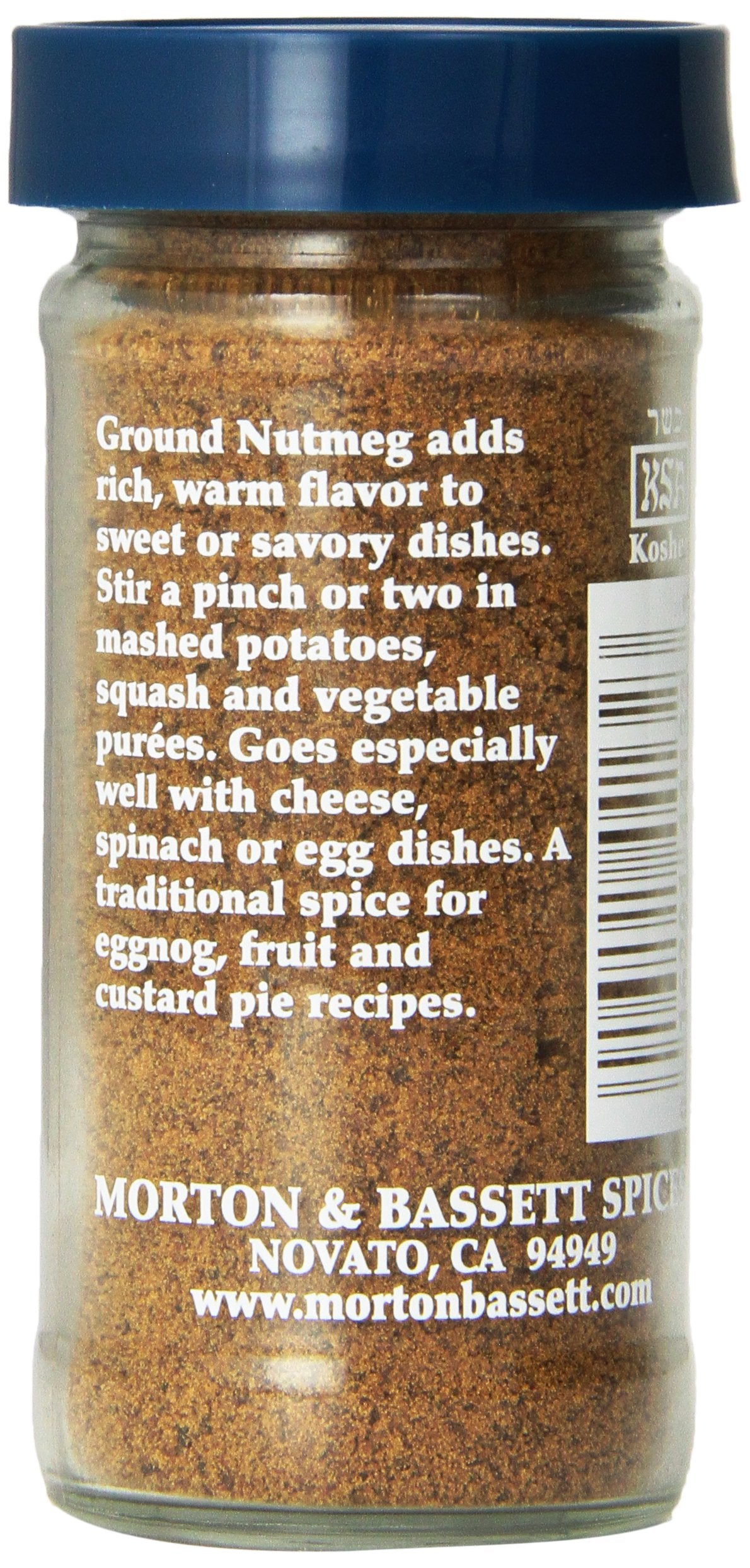 Morton & Bassett Ground Nutmeg, 2.3-Ounce Jars, Pack of 3