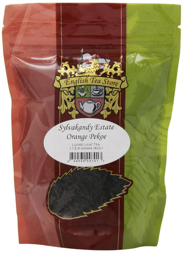 English Tea Store Loose Leaf, Sylvakandy Estate Orange Pekoe Tea Pouches - 4oz, 4 Ounce