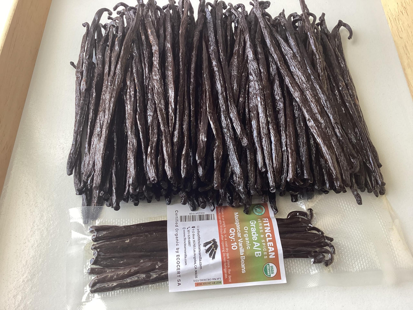10 Organic Madagascar Vanilla Beans Grade A/B. Certified Usda Organic. 5-7 By Fitnclean Vanilla For Extract And Everything Vanilla.