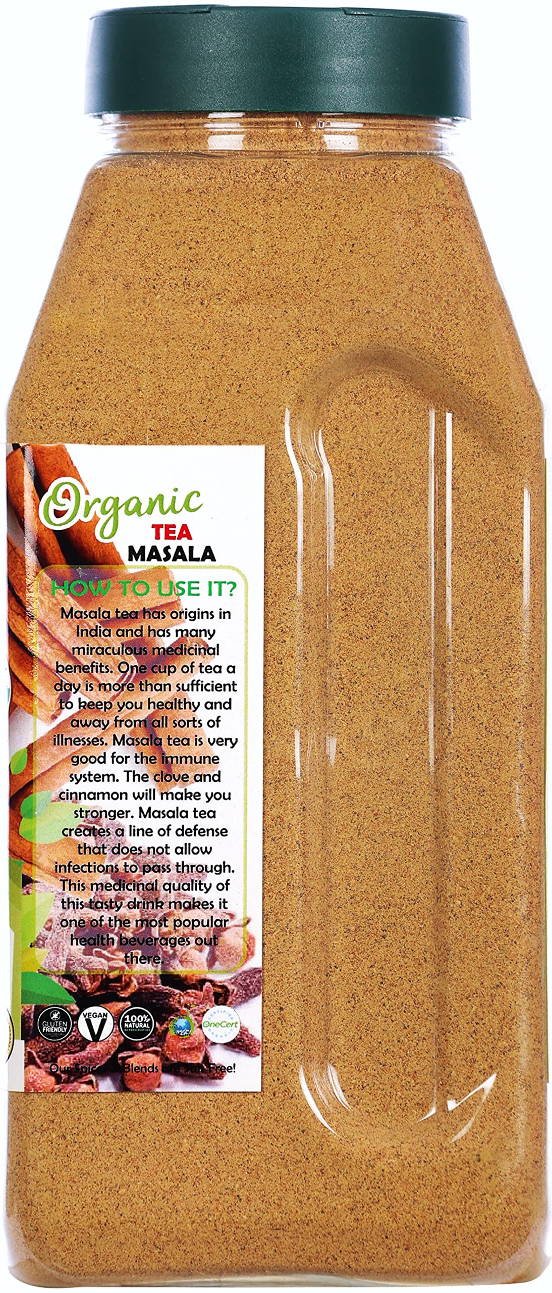 Rani Organic Tea (Chai) Masala Indian Spice Blend 16Oz (1Lb) 454G Pet Jar ~ All Natural | Vegan | Gluten Friendly | Non-Gmo | In