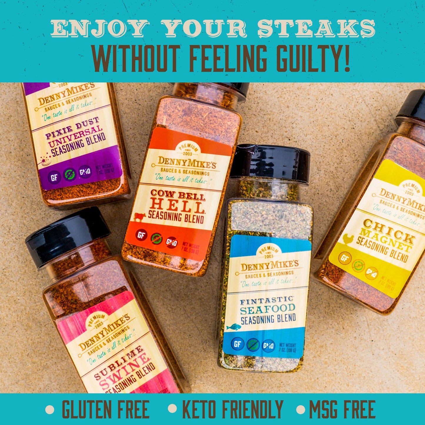 Dennymike’S Grill Seasoning Set, All Natural Spices And Seasonings, Bbq Rub For Cooking, Smoky Aroma, And Grilling, Low Sodium, Keto-Friendly, Gluten And Msg-Free, Bundle Pack Of 5