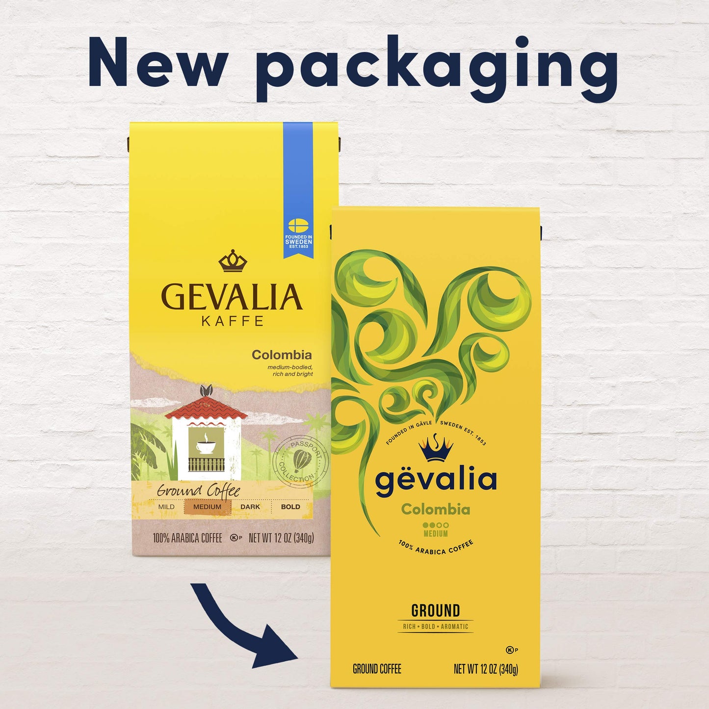 Gevalia Colombia Medium Roast Ground Coffee, 12 Ounce (Pack of 6)