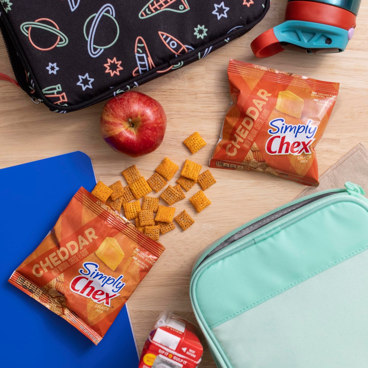 Simply Chex Snack Mix, Cheddar, 0.92 Ounce (Pack Of 60)