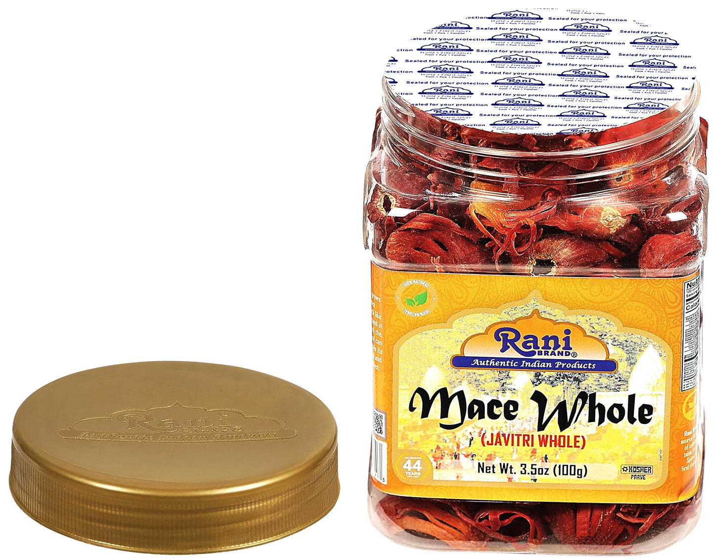 Rani Mace Whole (Javathri), Spice 3.5Oz (100G) Pet Jar ~ All Natural | Vegan | Gluten Friendly | Non-Gmo | Kosher | Indian Origi