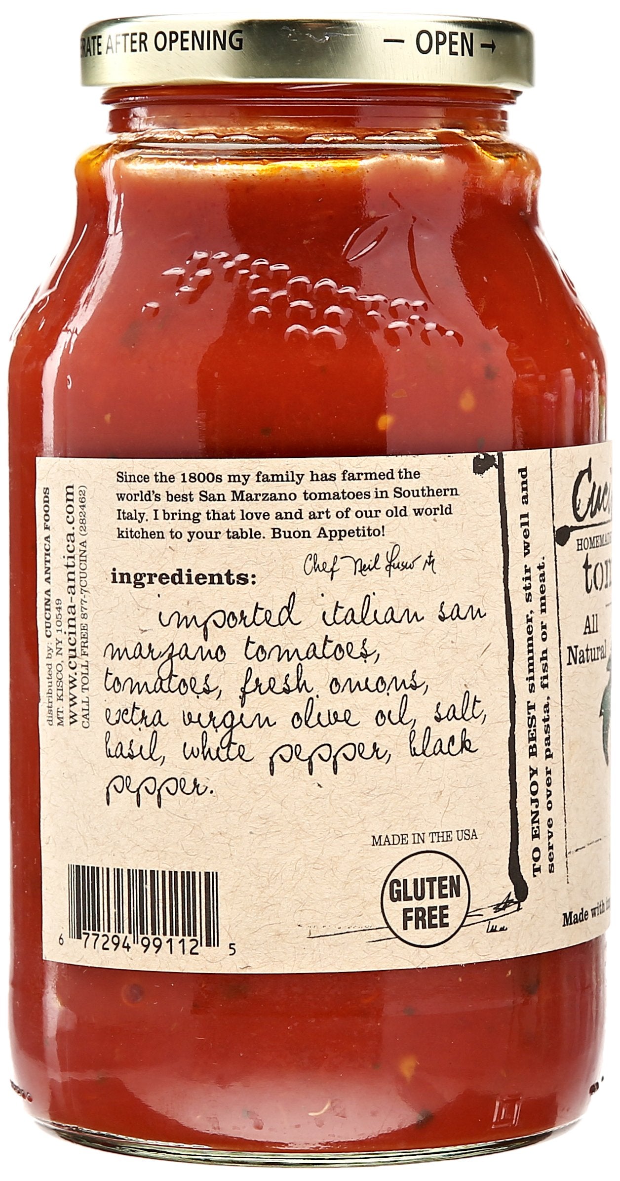 Cucina Antica Tomato Basil Sauce, 25 oz