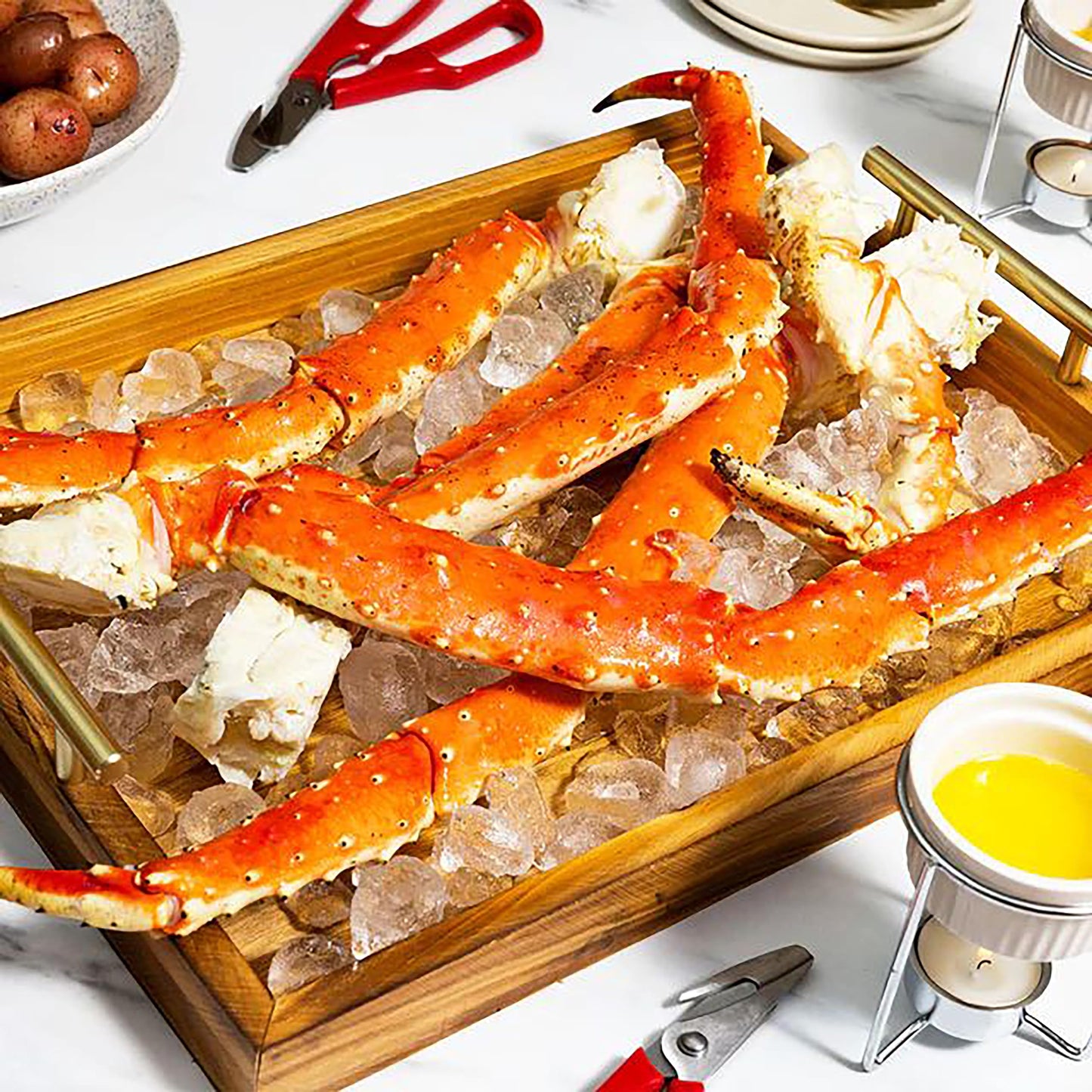 Oceanzen: Largest Size Colossal Alaskan Red King Crab Legs (10 Lbs) - Overnight Shipping Monday-Thursday