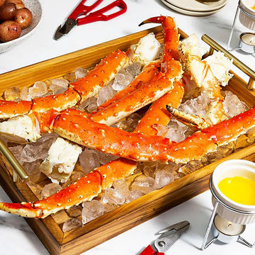 Oceanzen: Largest Size Colossal Alaskan Red King Crab Legs (10 Lbs) - Overnight Shipping Monday-Thursday