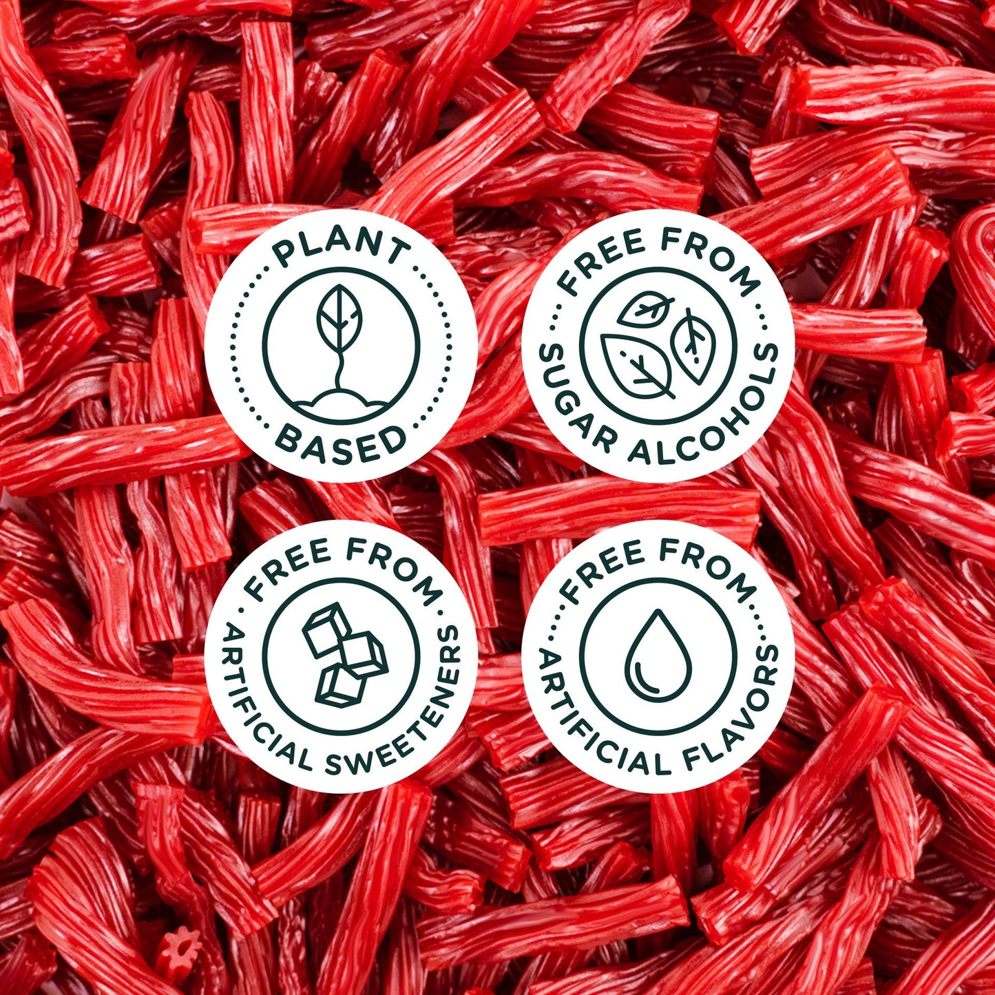 Smart Sweets Red Twists 4 Pack Healthier Version Of Twizlers 92% Less Sugar 12 Grams Of Fiber Plant Based Vegan Keto Friendly On