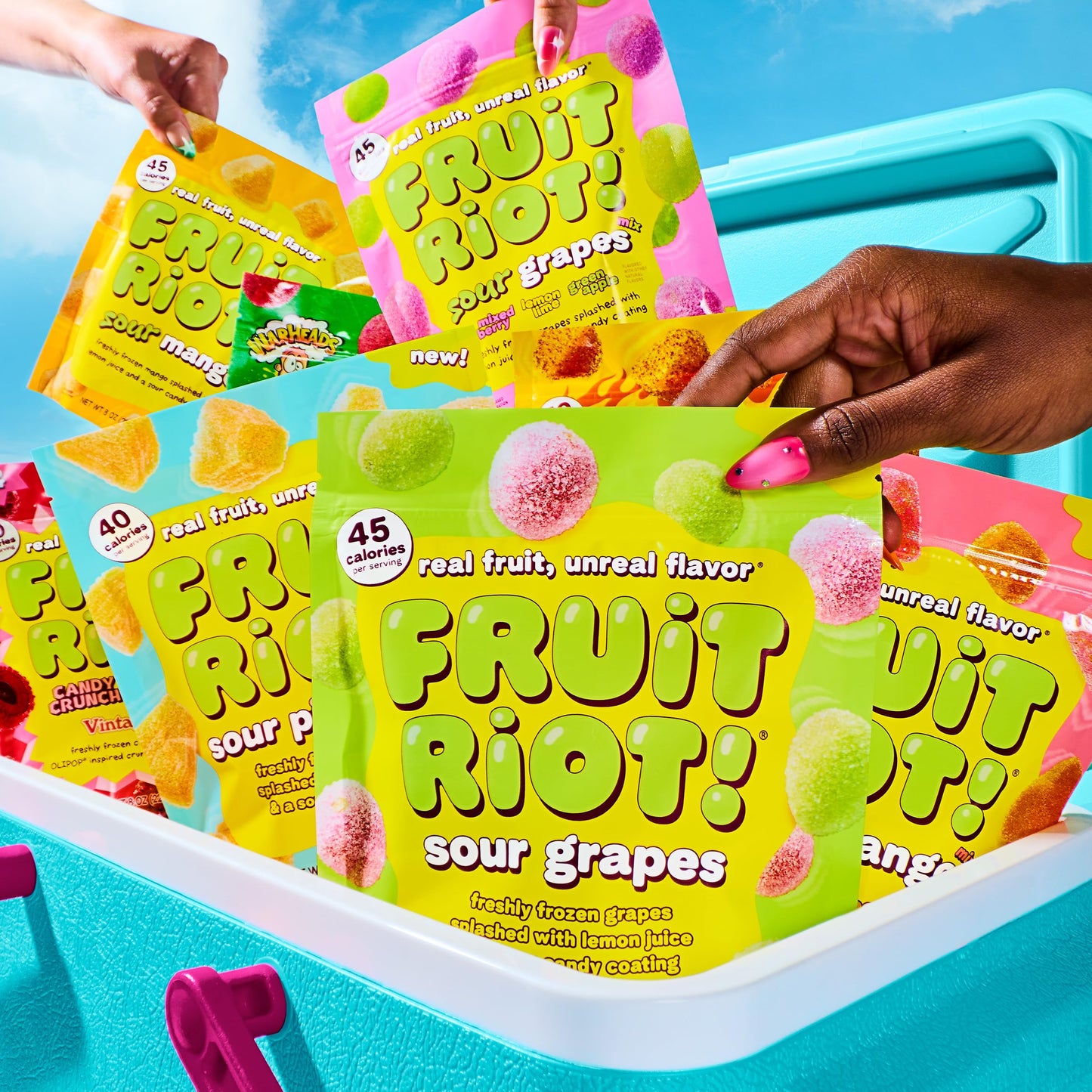Fruit Riot Sour Candy Grapes, Made with Real Fruit, 8oz, Gluten-Free