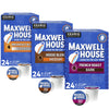 Maxwell House Variety Pack With Breakfast Blend Light Roast, House Blend Medium Roast, And French Roast Dark Roast K-Cup® Coffee Pods (72 Ct. Pack)