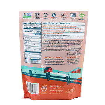 Seven Sundays Muesli Cereal - Classic Bircher Apple Cinnamon - 12 Oz Pouch - Gluten Free, Non-GMO, No Refined Sugar