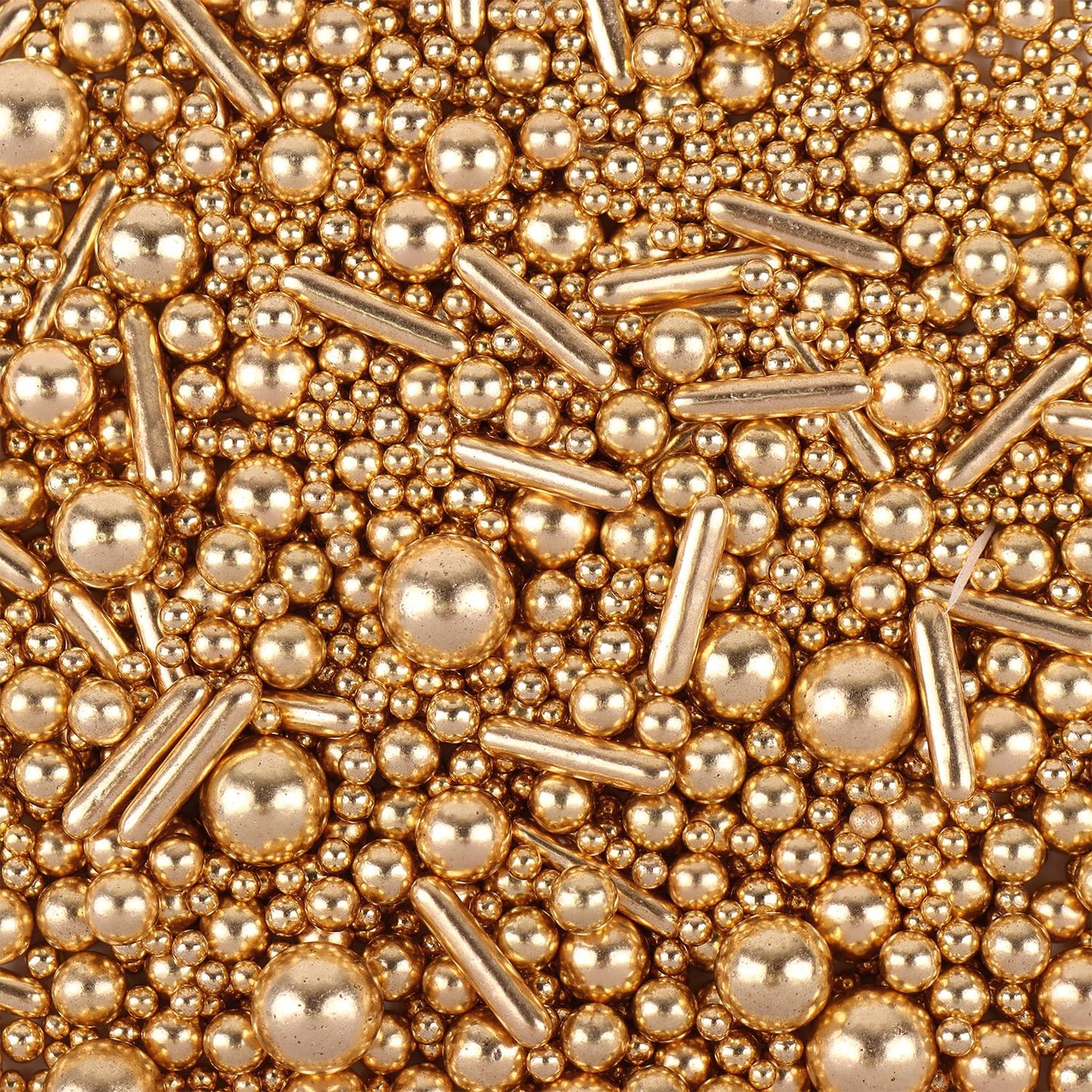Gold Sprinkles For Cake Decorating, Gold Pearl Sugar Cupcake, Cookies, Ice Cream Toppings, 3.5 Ounces Cake Decorationss Baking,