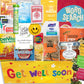 Flu Get Well Gift Basket Care Package – Snacks, Vitamin C, Medicine, Greeting Card, Wipes & Fun Activities – Comfort Gift Set With Tea, Stress Relief Colds, Flu, Allergies For Mature-Themed & Teenage