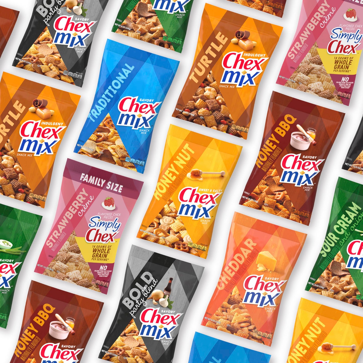Simply Chex Snack Mix, Cheddar, 0.92 Ounce (Pack Of 60)