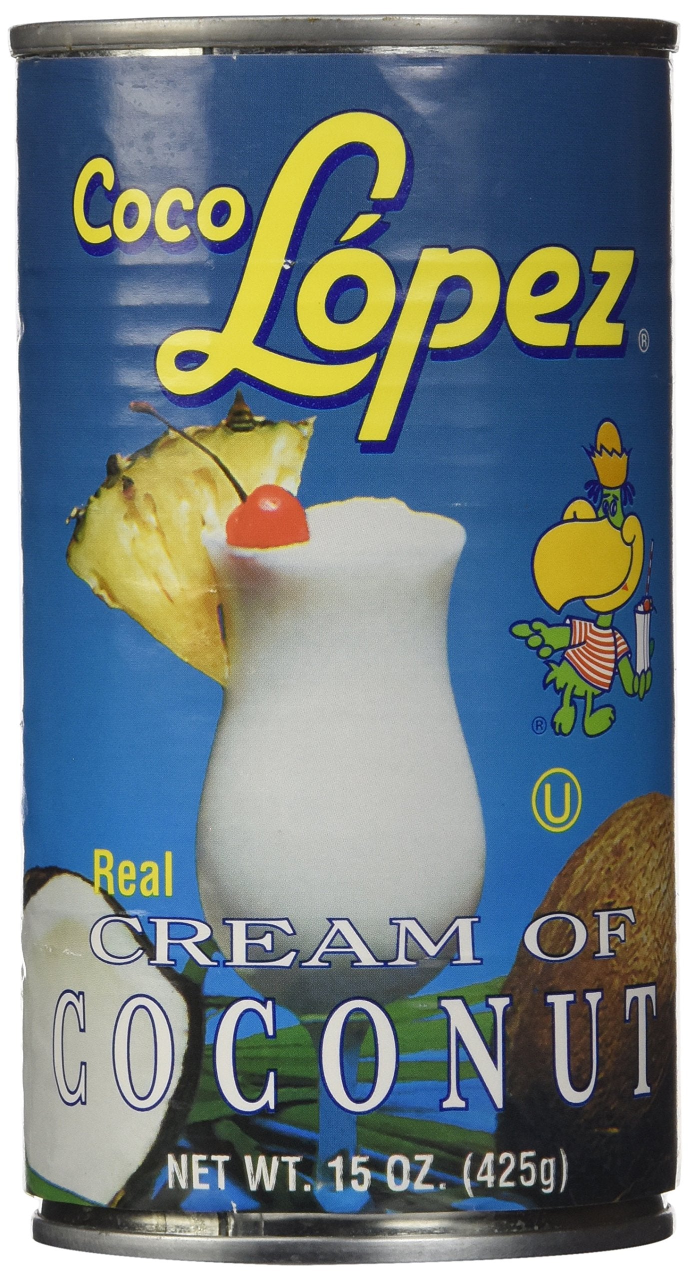 Coco Lopez Real Cream of Coconut - 15 Ounce Can - Original Fresh Coconut Cream - 6 Pack