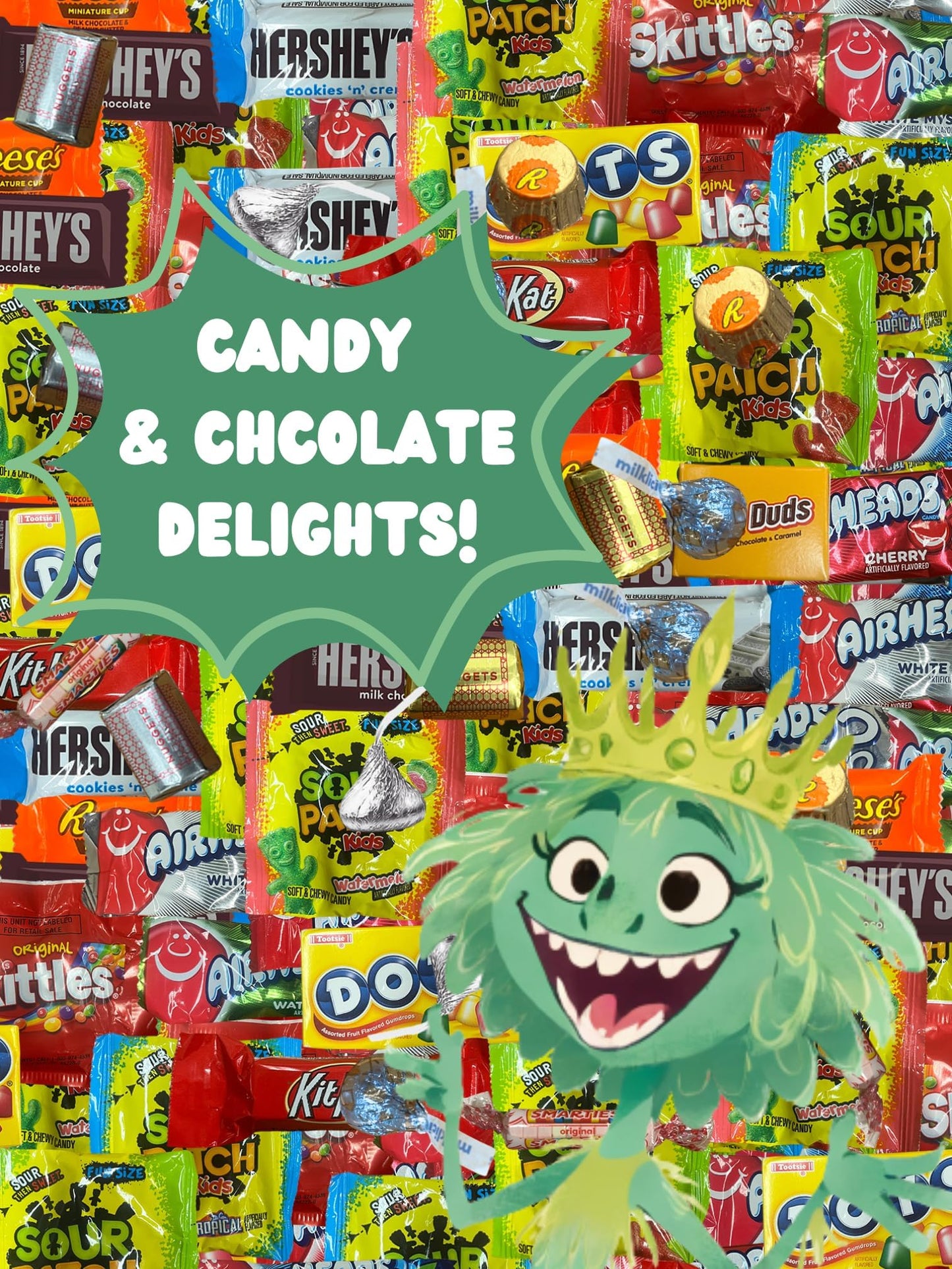 Chocolate And Candy Variety Pack - 5 Lb Assorted Chocolates And Candies Bulk - Big Candy Bag Mix - Bulk Individually Wrapped Var