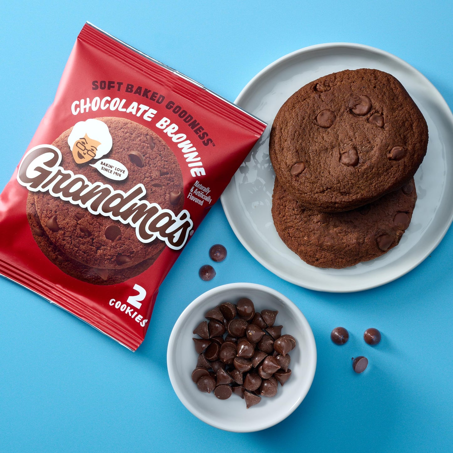 Grandma's Cookies Chocolate Brownie, 60 Count Pack - Delicious 2.5 Ounce Treats for Snack Lovers