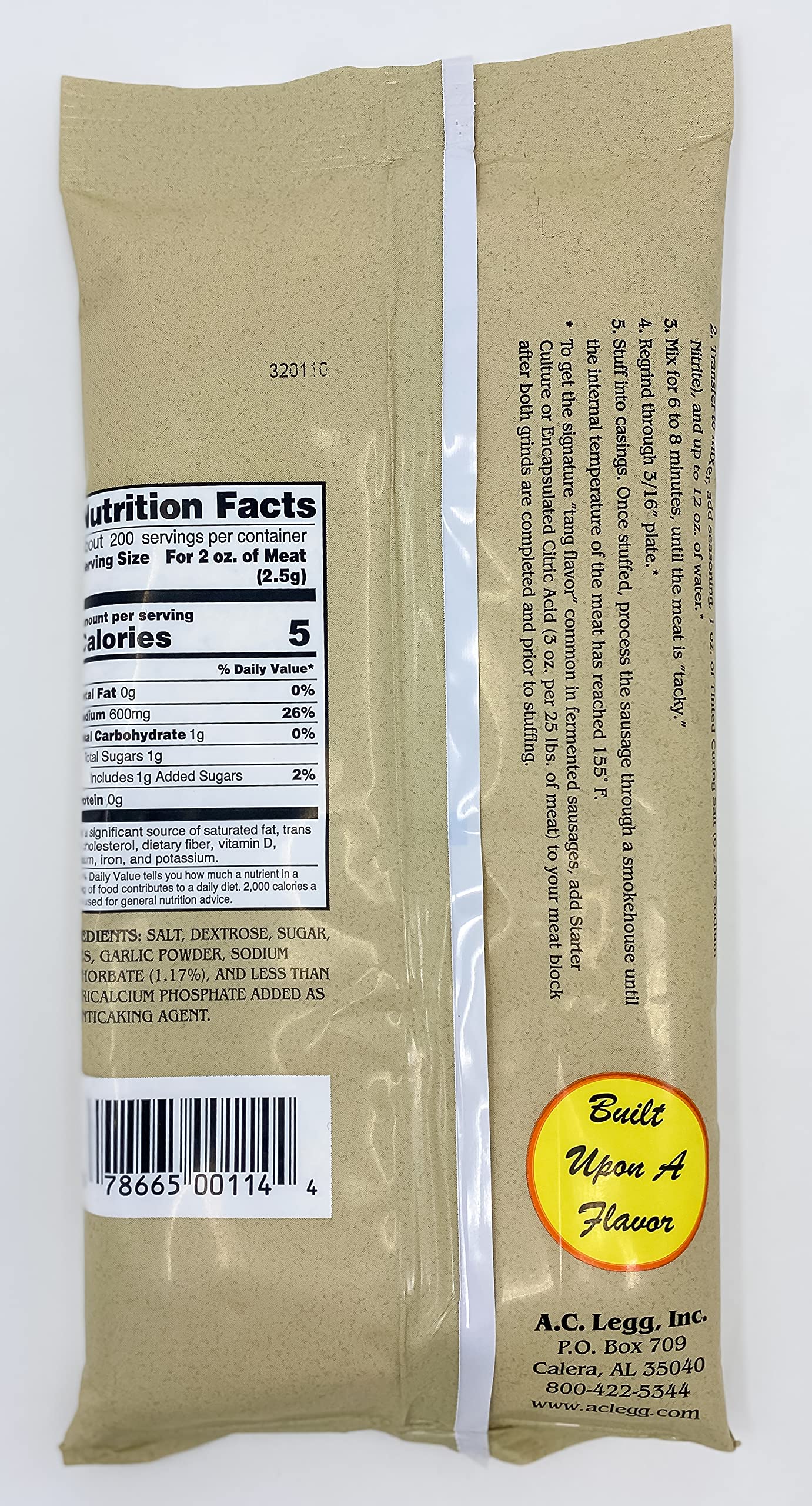 A.C. Legg Blend 114 Summer Sausage Seasoning, 18 Ounce - With Cure