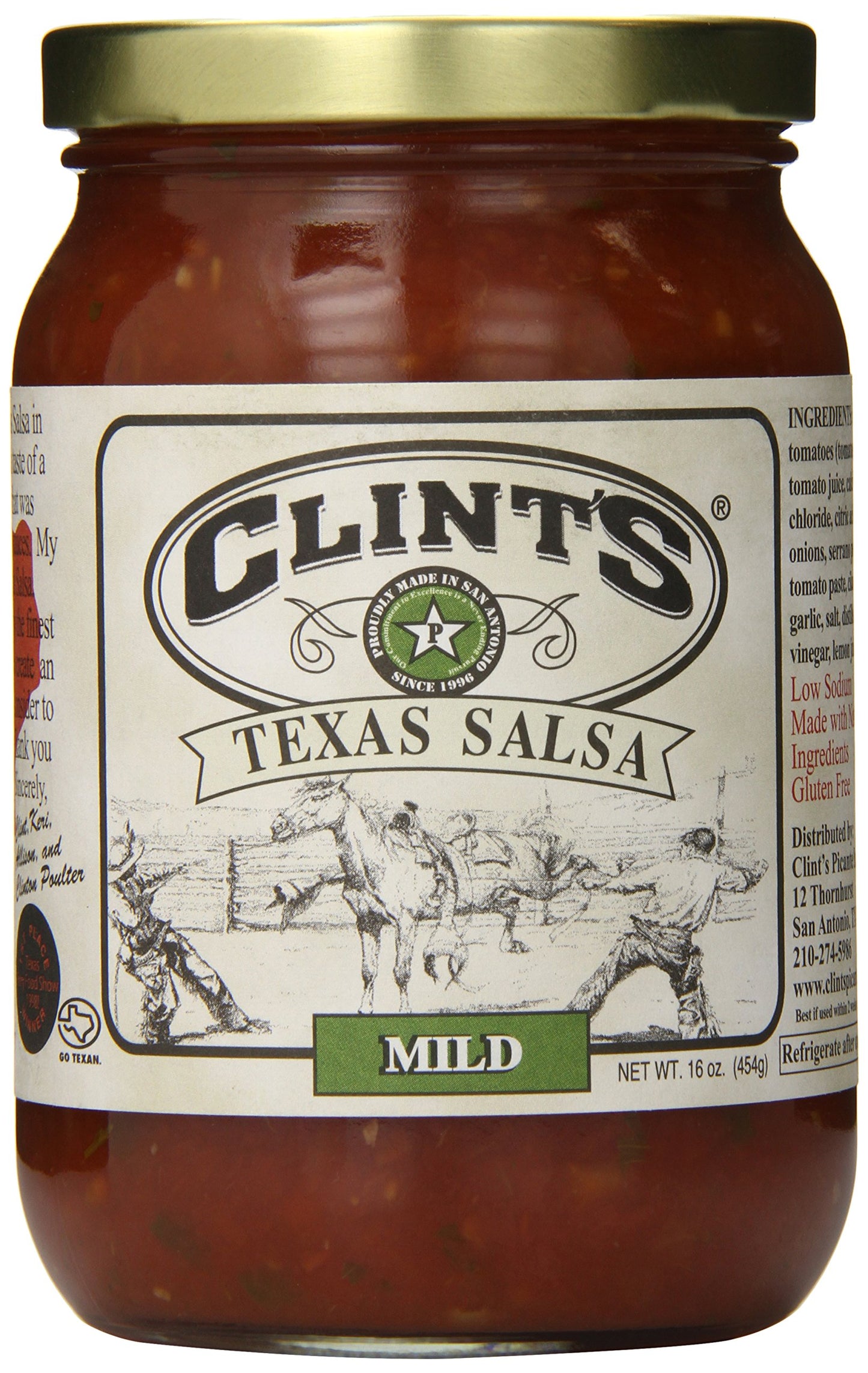 Clint'S, Texas Salsa, Mild, 16 Oz