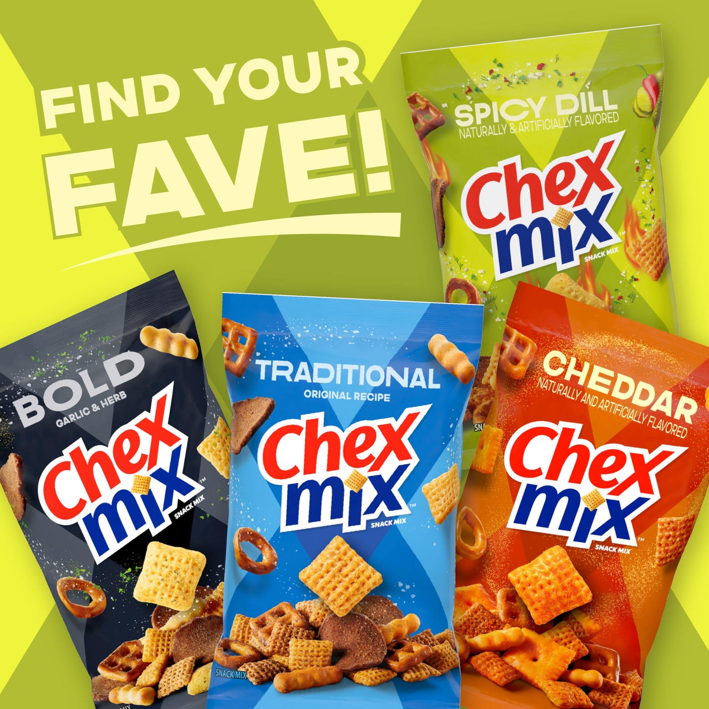 Chex Mix Spicy Dill Savory Snack Mix  Family Size  Snack Bag  13.5 oz