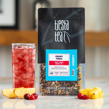 Tiesta Tea - Cherry Punch | Sweet Cherry Herbal Tea | Premium Loose Leaf Blend | Non-Caffeinated Fruit Tea | Hot Or Iced Up To 200 Cups | Crafted With Natural Ingredients - 16Oz Resealable Pouch