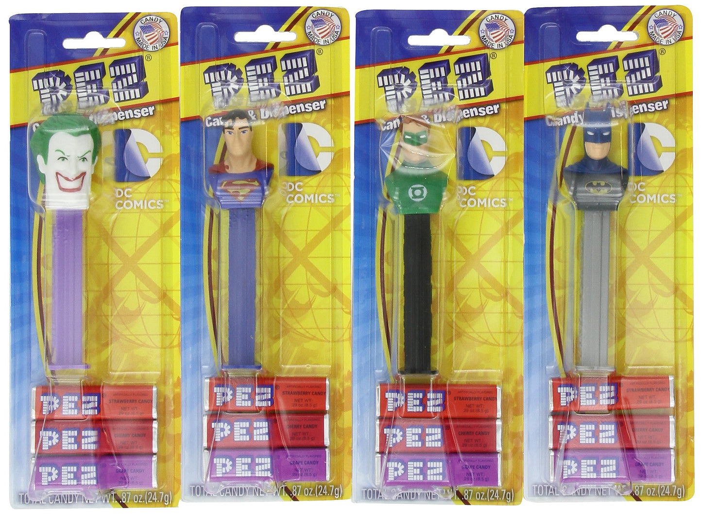 Pez Dc Comic Justice League, 0.87 Ounce (Pack Of 12),Assorted Characters