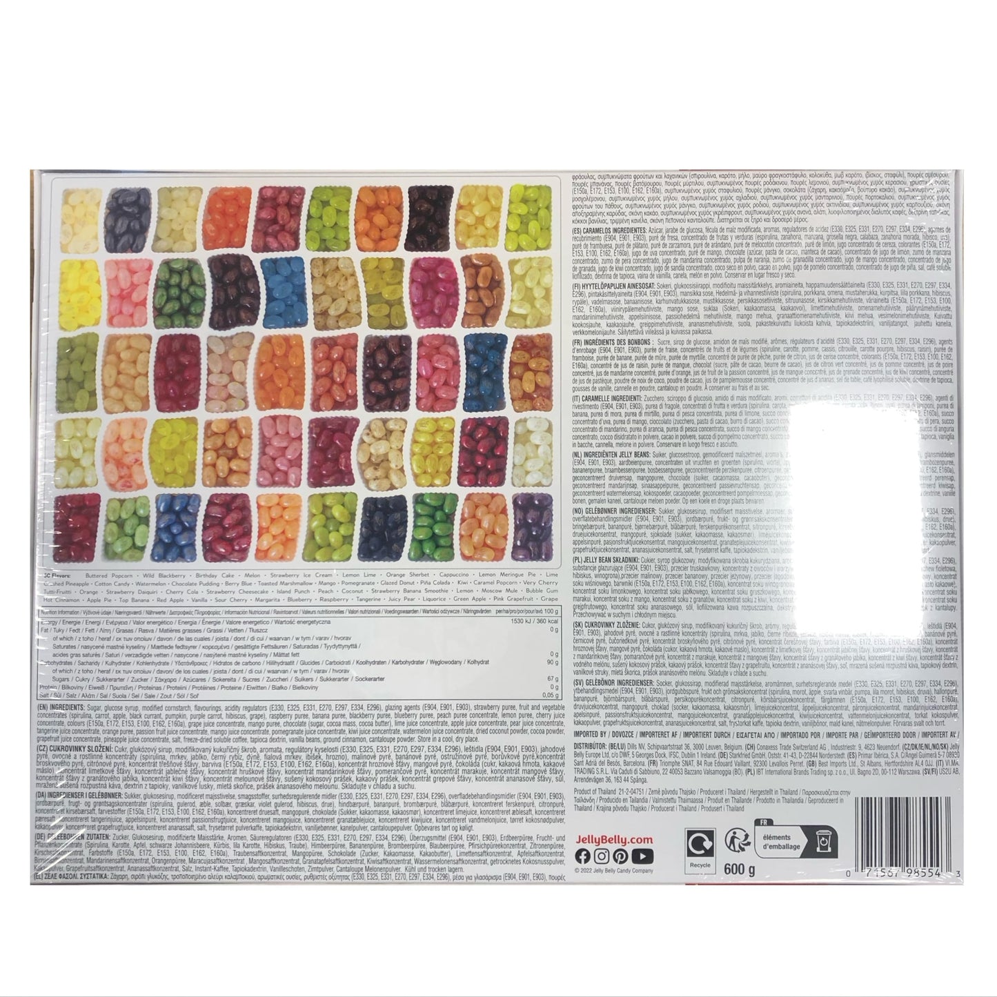 Jelly Belly Beans 50 Sorten Geschenkpackung, 1Er Pack (1 X 600 G)