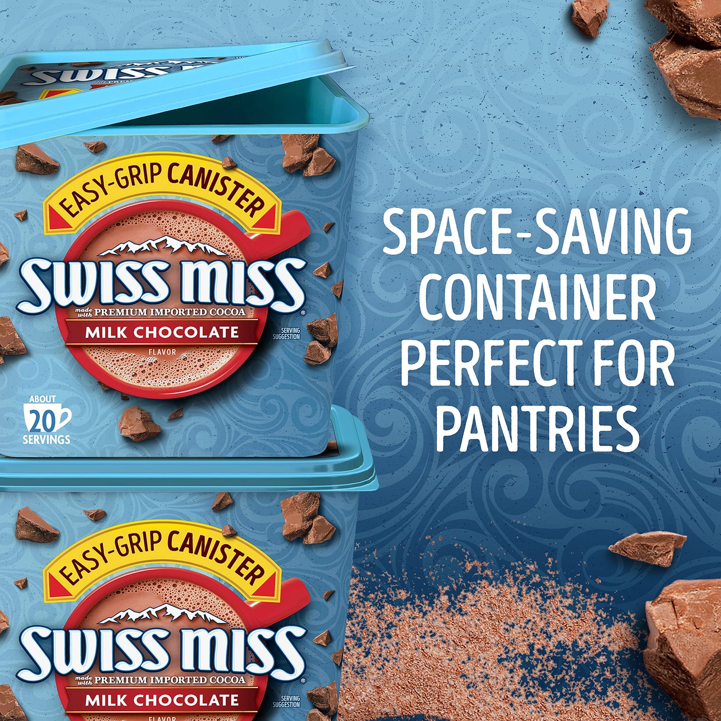 Swiss Miss Milk Chocolate Flavored Hot Cocoa Mix, 22.23 Oz Canister