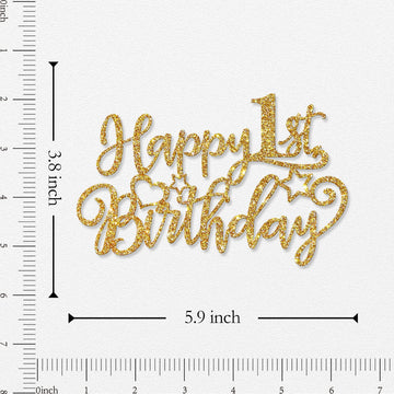 Webenison Happy 1St Birthday Cake Topper Baby First Birthday Cake Supplies Boy Or Girl One Year Old Birthday Party Decorations G