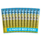 Lorissas Kitchen Beef Jerky Snack Sticks - Original, 12-Pack, 1 Ounce Each, Gluten-Free, Non-GMO, 8g Protein