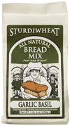 Sturdiwheat All Natural Bread Mix, Garlic Basil, 1lb Package (Pack of 4)