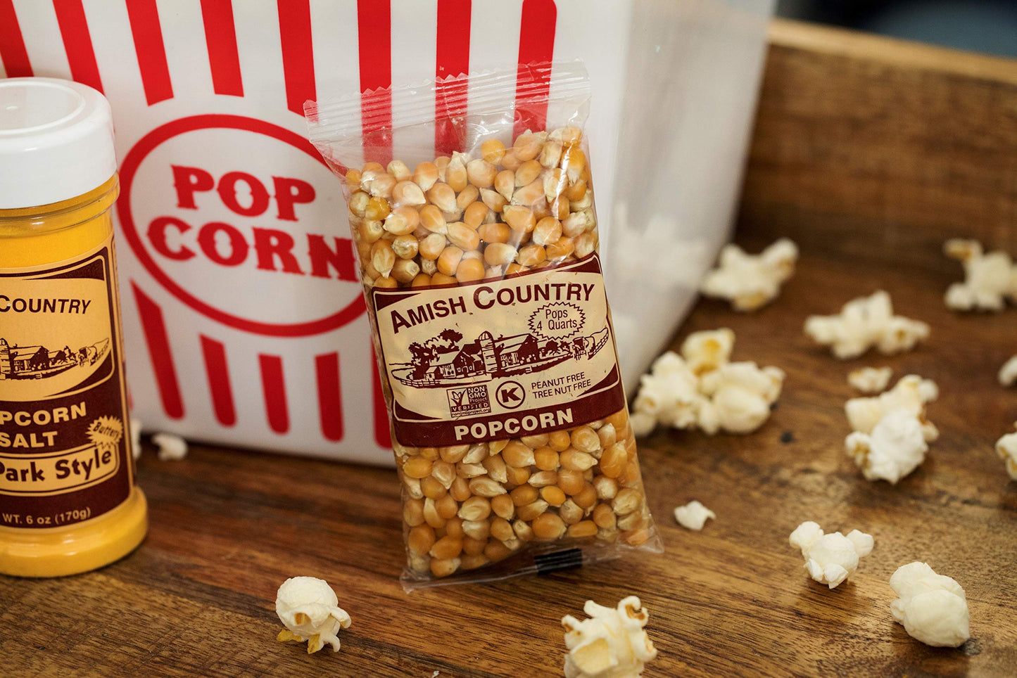 Amish Country Popcorn | 24-4 Oz Bags - Medium Yellow Popcorn | Old Fashioned, Non-Gmo And Gluten Free