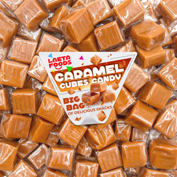 Caramel Cubes Candy | 1 Pound Bag - Approx. 65 Count | Classic Chewy Treat, Individually Wrapped