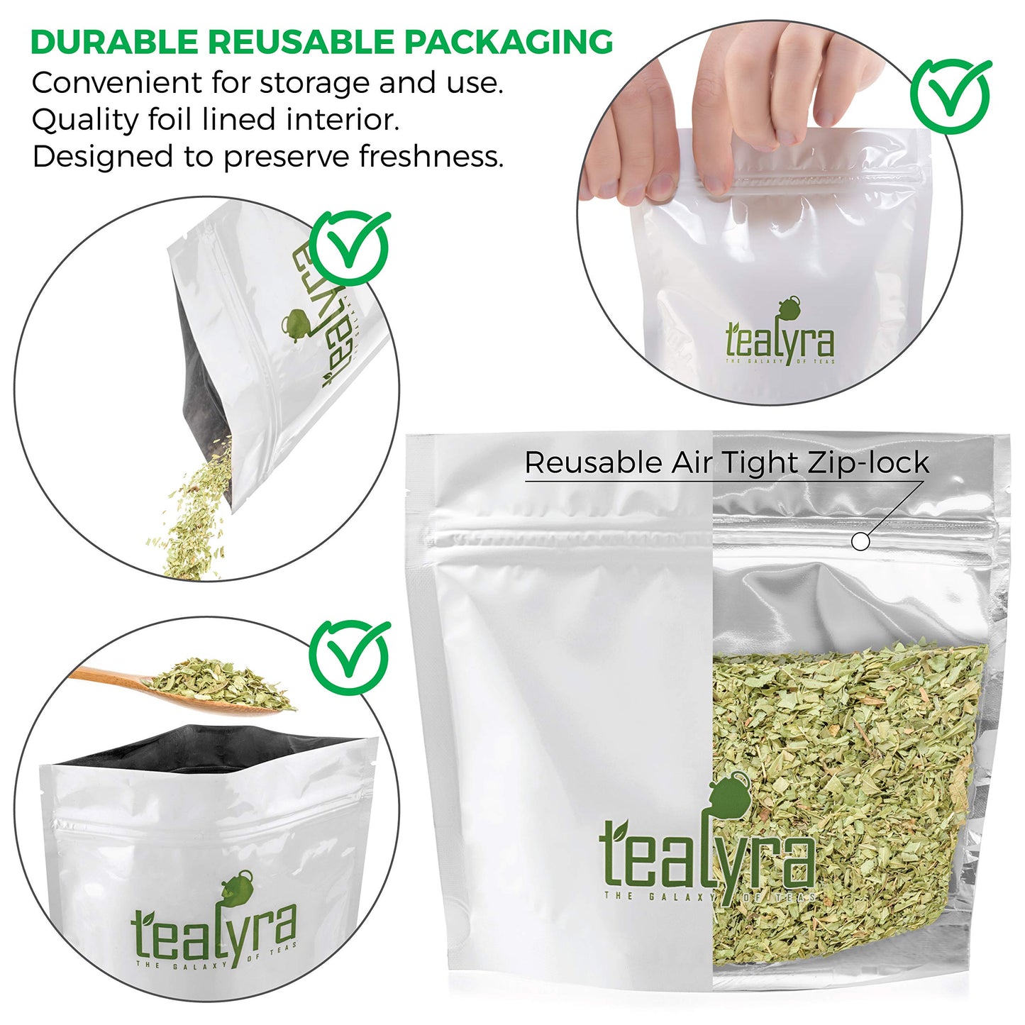 Tealyra - Pure Lemon Verbena - Herbal Loose Leaf Tea - Hot Or Iced - Relaxation - Calming - Digestive - Caffeine Free - All Natural - 112G (4-Ounce)