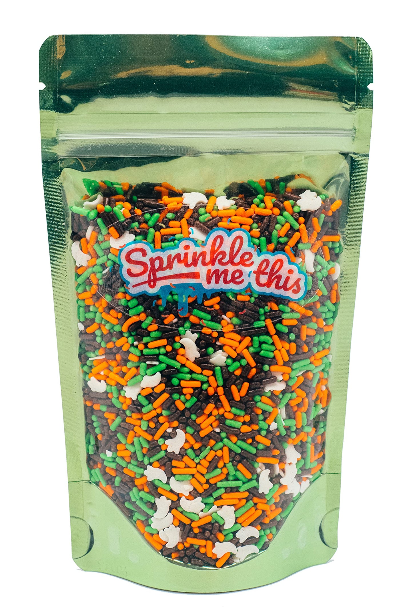 Halloween Party Edible Decorations Sprinkle Blends - A Spooky 4 Ounce Variation (Ghost Bumps)