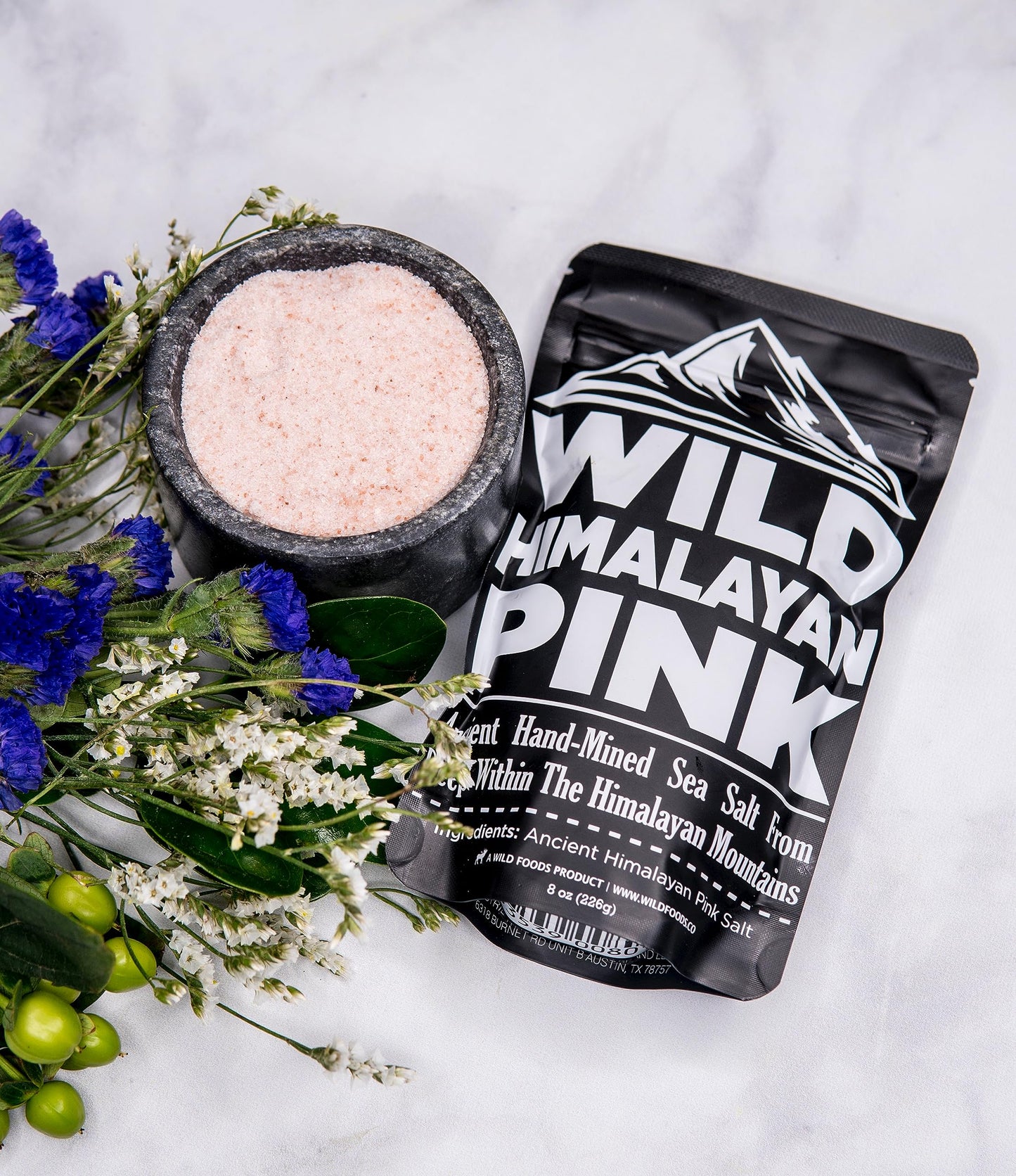 Wild Himalayan Pink Salt Fine Grain 100% Natural Hand-Mined Unrefined Pink Salt  Triple Spring Water Washed  Pure Flavor  80+ Minerals (5lb Fine - Cooking Size)