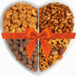Heart Shaped (4 Assortments) Nuts Gift Tray - Variety Of Sweet & Freshley Roasted, Flavored And Salted Gourmet Nuts - Large Nuts