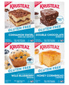Krusteaz Gluten Free Baking Mix Variety Pack, 1 Cinnamon Swirl Cake Mix, 1 Double Chocolate Brownie Mix, 1 Wild Blueberry Muffin