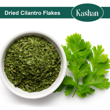 Kashan Dried Cilantro Flakes, Great Aromatic Seasoning For Food Flavoring, Salad, Soups And Meat, Garnish, Vegetarian 4Oz (113G)